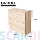 Комод BRABIX "Scandi CM-001", 750х330х730 мм, 4 ящика, ЛДСП, дуб сонома, 641901, ЦБ013659 -2