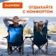 Кресло складное туристическое садовое с подстаканником в чехле, синее, DASWERK (ДАСВЕРК), 680047