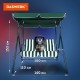 Качели садовые DASWERK (ДАСВЕРК) "RELAX SC-001", 2 места, Ш140хГ110хВ153 см, мягкое сиденье, зеленый/белый, 680050