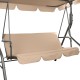 Качели садовые DASWERK (ДАСВЕРК) "COMFORT SC-003", 3 места, Ш170хГ110хВ153 см, мягкое сиденье, кофейный, 680052
