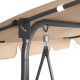 Качели садовые DASWERK (ДАСВЕРК) "COMFORT SC-003", 3 места, Ш170хГ110хВ153 см, мягкое сиденье, кофейный, 680052