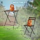 Комплект складной мебели (стол и 2 стула) NOSTRESS (НОСТРЕСС) "Woodstock FS-003A", металл черный, акация, 680060