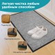 Коврик придверный 50х80 см, СЕРЫЙ, влаго-грязезащитный, 300 г/м2, мелкий рубчик, PRIMILA (ПРИМИЛА) STANDARD, 701019