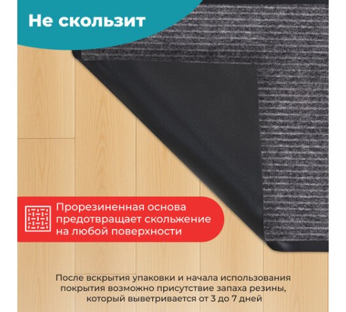 Коврик придверный 50х80 см, СЕРЫЙ, влаго-грязезащитный, 450 г/м2, ребристый, PRIMILA (ПРИМИЛА) EXTRA, 701023 Коврик придверный 50х80 см, СЕРЫЙ, влаго-грязезащитный, 450 г/м2, ребристый, PRIMILA (ПРИМИЛА) EXTRA, 701023