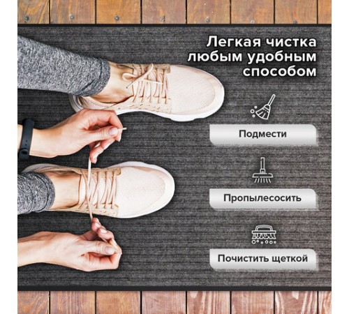 Коврик ДОРОЖКА 0,9х10 м, СЕРЫЙ, влаго-грязезащита, 430 г/м2, ребристая, LAIMA EXPERT, 701043 Коврик ДОРОЖКА 0,9х10 м, СЕРЫЙ, влаго-грязезащита, 430 г/м2, ребристая, LAIMA EXPERT, 701043