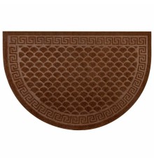 Коврик придверный 60х90 см, ВЕНГЕ, грязезащитный, 430 г/м2, ПОЛУКРУГ, фактурный ЧЕШУЙКИ, ЛЮБАША, 701053