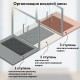 Коврик придверный 60х90 см, ЧЕРНЫЙ, грязезащитный, 430 г/м2, фактурный рисунок АЛМАЗ, ЛЮБАША, 701054