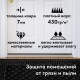 Коврик придверный 60х90 см, ЧЕРНЫЙ, грязезащитный, 430 г/м2, фактурный рисунок ЧЕШУЙКИ, ЛЮБАША, 701060