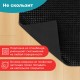 Коврик придверный 60х90 см, ЧЕРНЫЙ пластиковый грязезащитный, толщина 10 мм, "ТРАВКА", PRIMILA (ПРИМИЛА), 701066