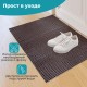 Коврик придверный 60х90 см, ВЕНГЕ пластиковый грязезащитный толщина 10 мм "ТРАВКА", PRIMILA (ПРИМИЛА), 701067