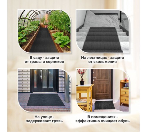 Коврик ДОРОЖКА 0,9х10 м, "ТРАВКА" ГРАФИТ пластиковый грязезащитный, щетина 10 мм, LAIMA EXPERT, 701069 Коврик ДОРОЖКА 0,9х10 м, "ТРАВКА" ГРАФИТ пластиковый грязезащитный, щетина 10 мм, LAIMA EXPERT, 701069