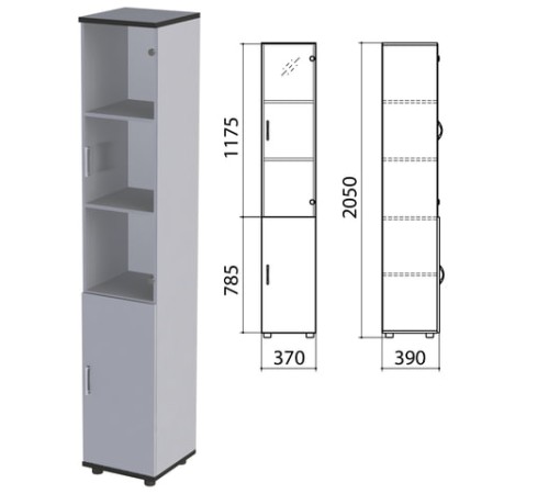 Шкаф закрытый со стеклом 