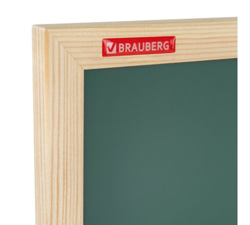 Доска для мела магнитная 50х70 см, зеленая, деревянная рамка, BRAUBERG "Wood", 238799 Доска для мела магнитная 50х70 см, зеленая, деревянная рамка, BRAUBERG "Wood", 238799