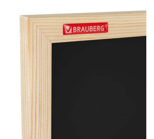 Доска для мела магнитная 30х45 см, черная, деревянная рамка, BRAUBERG "Wood", 238801 Доска для мела магнитная 30х45 см, черная, деревянная рамка, BRAUBERG "Wood", 238801