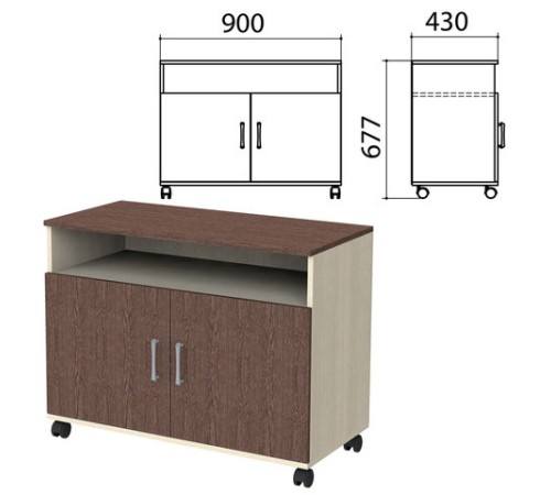 Тумба для оргтехники 