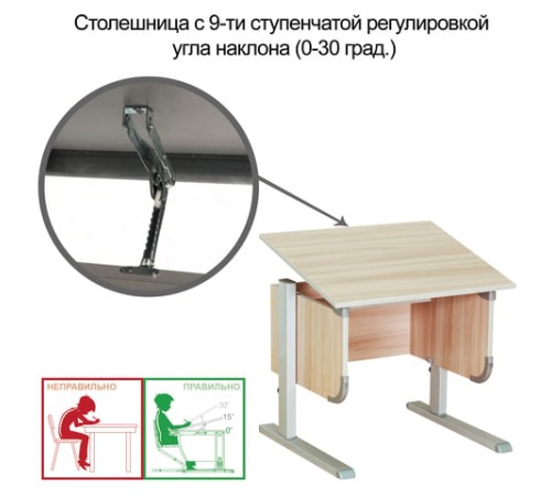 Стол-парта регулируемый "ДЭМИ" СУТ.28, 900х530х530-815 мм, серый/ясень (КОМПЛЕКТ) Стол-парта регулируемый "ДЭМИ" СУТ.28, 900х530х530-815 мм, серый/ясень (КОМПЛЕКТ)