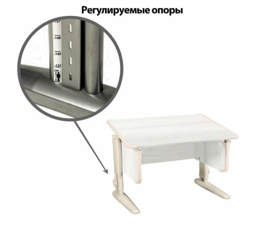 Стол-парта регулируемый "ДЭМИ" СУТ.43, 1000х550х530-815 мм, бежевый каркас, пластик бежевый, рамух белый (КОМПЛЕКТ) Стол-парта регулируемый "ДЭМИ" СУТ.43, 1000х550х530-815 мм, бежевый каркас, пластик бежевый, рамух белый (КОМПЛЕКТ)