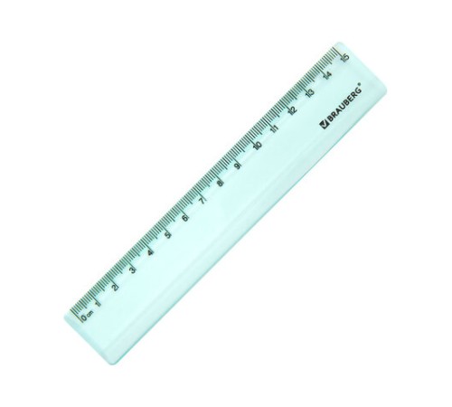 Линейка пластиковая 15 см BRAUBERG "PASTEL", тонированная, ассорти, 117012 Линейка пластиковая 15 см BRAUBERG "PASTEL", тонированная, ассорти, 117012