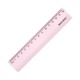 Линейка пластиковая 15 см BRAUBERG "PASTEL", тонированная, ассорти, 117012