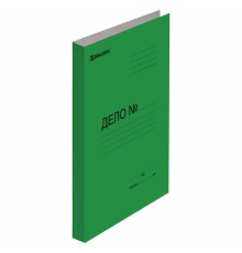 Скоросшиватель картонный мелованный BRAUBERG, гарантированная плотность 360 г/м2, зеленый, до 200 листов, 121519