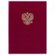 Папка адресная бумвинил бордовый, "Герб России", формат А4, STAFF, 122741