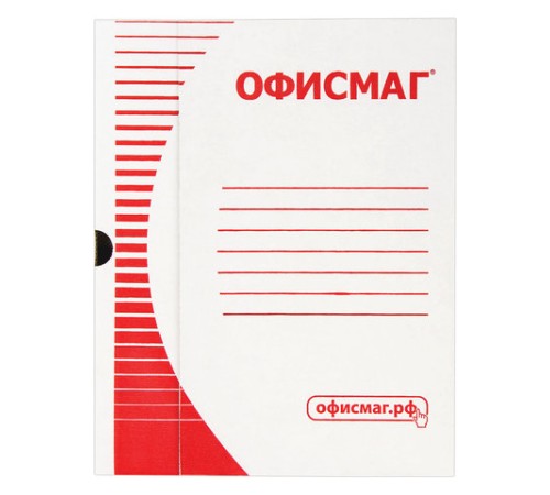 Короб архивный с клапаном А4 (260х325 мм), 150 мм, до 1400 листов, плотный, микрогофрокартон, БЕЛЫЙ, ОФИСМАГ, 123018