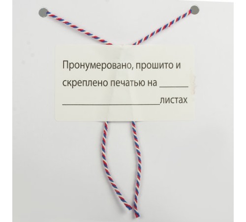 Этикетка самоклеящаяся "Пронумеровано, прошито и скреплено", 70х37 мм, 24 этикетки, 10 листов, 128833 Этикетка самоклеящаяся "Пронумеровано, прошито и скреплено", 70х37 мм, 24 этикетки, 10 листов, 128833