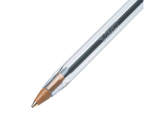 Ручка шариковая BIC "Cristal", СИНЯЯ, корпус прозрачный, узел 1 мм, линия письма 0,32 мм, 847898/528921