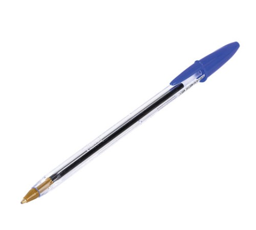Ручка шариковая BIC "Cristal", СИНЯЯ, корпус прозрачный, узел 1 мм, линия письма 0,32 мм, 847898/528921