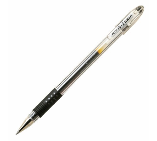 Ручка гелевая с грипом PILOT "G-1 Grip", ЧЕРНАЯ, корпус прозрачный, узел 0,5 мм, линия письма 0,3 мм, BLGP-G1-5 Ручка гелевая с грипом PILOT "G-1 Grip", ЧЕРНАЯ, корпус прозрачный, узел 0,5 мм, линия письма 0,3 мм, BLGP-G1-5