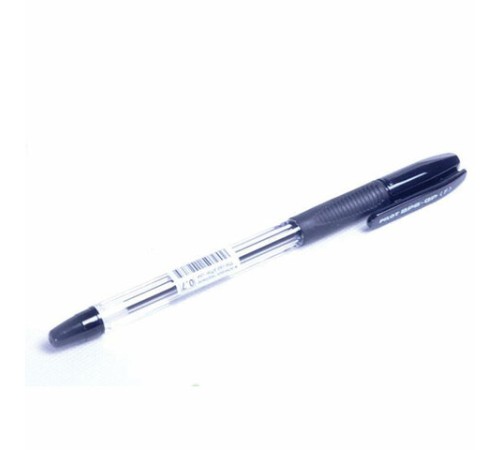 Ручка шариковая масляная с грипом PILOT "BPS-GP", ЧЕРНАЯ, корпус прозрачный, узел 0,7 мм, линия письма 0,21 мм, BPS-GP-F, BРS-GP-F