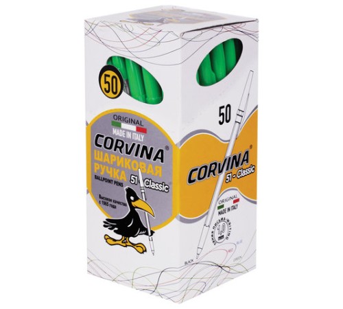Ручка шариковая CORVINA (Италия) "51 Classic", ЗЕЛЕНАЯ, корпус прозрачный, узел 1 мм, линия письма 0,7 мм, 40163/04 Ручка шариковая CORVINA (Италия) "51 Classic", ЗЕЛЕНАЯ, корпус прозрачный, узел 1 мм, линия письма 0,7 мм, 40163/04