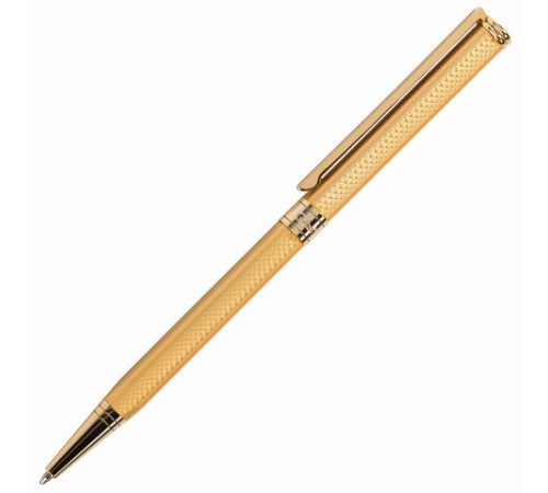 Ручка подарочная шариковая GALANT "Stiletto Gold", тонкий корпус, золотистый, золотистые детали, пишущий узел 0,7 мм, синяя, 140527