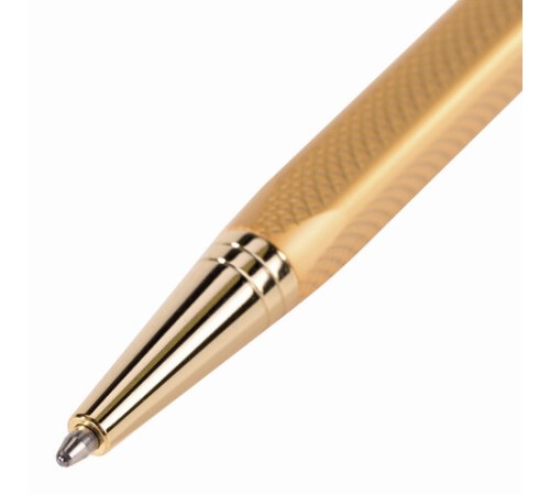 Ручка подарочная шариковая GALANT "Stiletto Gold", тонкий корпус, золотистый, золотистые детали, пишущий узел 0,7 мм, синяя, 140527