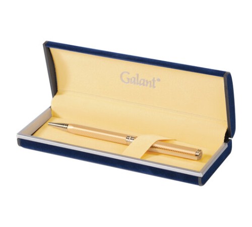 Ручка подарочная шариковая GALANT "Stiletto Gold", тонкий корпус, золотистый, золотистые детали, пишущий узел 0,7 мм, синяя, 140527