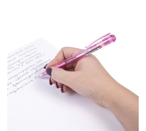 Ручка шариковая автоматическая с грипом BRAUBERG 