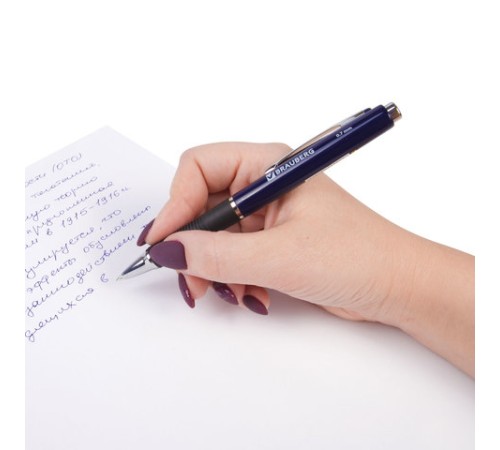 Ручка шариковая автоматическая с грипом BRAUBERG 