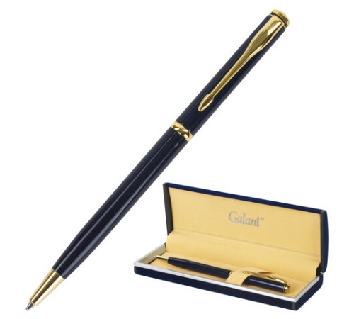 Ручка подарочная шариковая GALANT "Arrow Gold Blue", корпус темно-синий, золотистые детали, пишущий узел 0,7 мм, синяя, 140653 Ручка подарочная шариковая GALANT "Arrow Gold Blue", корпус темно-синий, золотистые детали, пишущий узел 0,7 мм, синяя, 140653