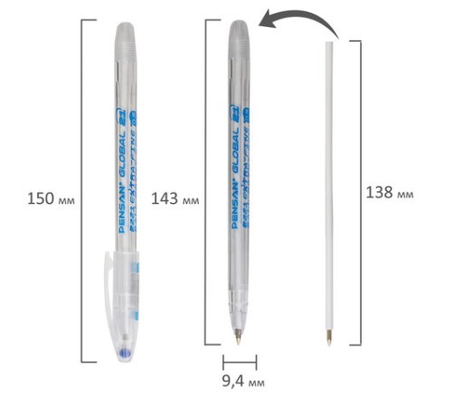Ручка шариковая масляная PENSAN 