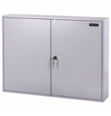 Шкафчик (Ключница) на 300 ключей BRAUBERG, 730х550х140 мм, с замком, +300 брелоков, серый, 290341
