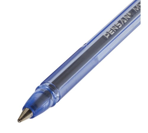 Ручка шариковая масляная PENSAN "My-Pen", СИНЯЯ, корпус тонированный синий, узел 1 мм, линия письма 0,5 мм, 2210