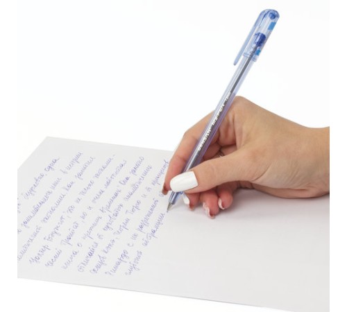 Ручка шариковая масляная PENSAN "My-Pen", СИНЯЯ, корпус тонированный синий, узел 1 мм, линия письма 0,5 мм, 2210