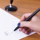 Ручка шариковая настольная BRAUBERG "Стенд-Пен Блэк1", СИНЯЯ, цепочка, корпус черный, линия письма 0,5 мм, 140889