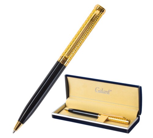 Ручка подарочная шариковая GALANT "Empire Gold", корпус черный с золотистым, золотистые детали, пишущий узел 0,7 мм, синяя, 140960 Ручка подарочная шариковая GALANT "Empire Gold", корпус черный с золотистым, золотистые детали, пишущий узел 0,7 мм, синяя, 140960