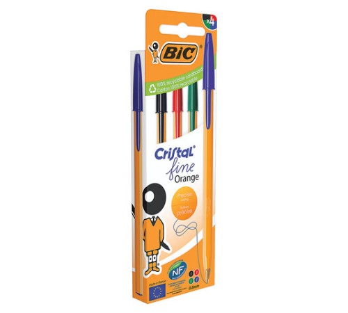 Ручки шариковые BIC "Orange Original", НАБОР 4 ЦВЕТА, узел 0,8 мм, линия 0,3 мм, пакет, 8308541/516337 Ручки шариковые BIC "Orange Original", НАБОР 4 ЦВЕТА, узел 0,8 мм, линия 0,3 мм, пакет, 8308541/516337