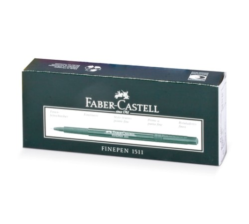 Ручка капиллярная (линер) FABER-CASTELL "Finepen 1511", СИНЯЯ, корпус темно-зеленый, линия письма 0,4 мм, 151151 Ручка капиллярная (линер) FABER-CASTELL "Finepen 1511", СИНЯЯ, корпус темно-зеленый, линия письма 0,4 мм, 151151