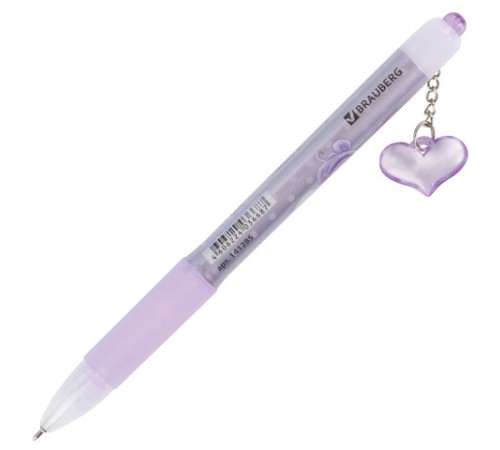 Ручка шариковая автоматическая с грипом BRAUBERG "First Love", СИНЯЯ, подвеска, корпус ассорти, узел 0,5 мм, линия письма 0,3 мм, 141285 Ручка шариковая автоматическая с грипом BRAUBERG "First Love", СИНЯЯ, подвеска, корпус ассорти, узел 0,5 мм, линия письма 0,3 мм, 141285