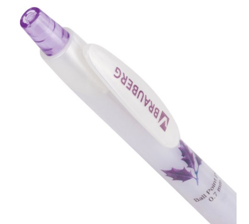 Ручка шариковая автоматическая с грипом BRAUBERG "Herb Time", СИНЯЯ, корпус ассорти, узел 0,7 мм, линия письма 0,35 мм, 141286 Ручка шариковая автоматическая с грипом BRAUBERG "Herb Time", СИНЯЯ, корпус ассорти, узел 0,7 мм, линия письма 0,35 мм, 141286