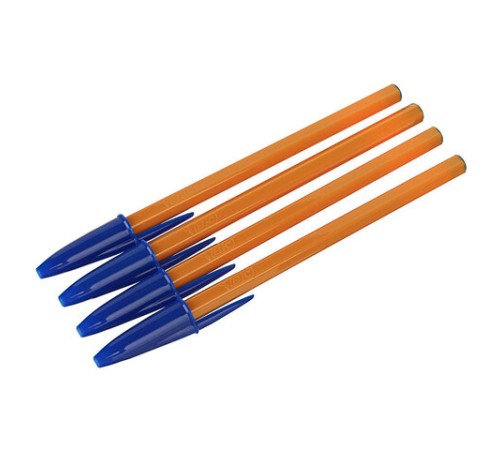 Ручки шариковые BIC "Orange Original", НАБОР 4 шт., СИНИЕ, узел 0,8 мм, линия письма 0,3 мм, пакет, 8308521 Ручки шариковые BIC "Orange Original", НАБОР 4 шт., СИНИЕ, узел 0,8 мм, линия письма 0,3 мм, пакет, 8308521