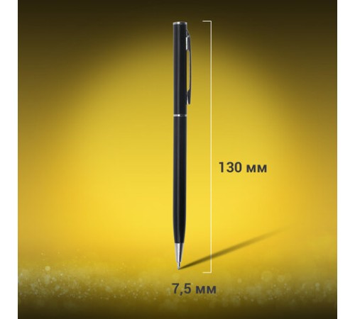 Ручка подарочная шариковая BRAUBERG "Delicate Black", корпус черный, узел 1 мм, линия письма 0,7 мм,синяя, 141399 Ручка подарочная шариковая BRAUBERG "Delicate Black", корпус черный, узел 1 мм, линия письма 0,7 мм,синяя, 141399
